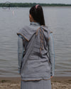 BASERANGE 25 Early Spring V-neck top BAS-TOMX-LC-SP25-HH BAYON GREY (YELLOW)